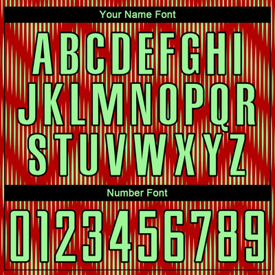 Custom Red Pea Green-Black Line Sublimation Soccer Uniform Jersey