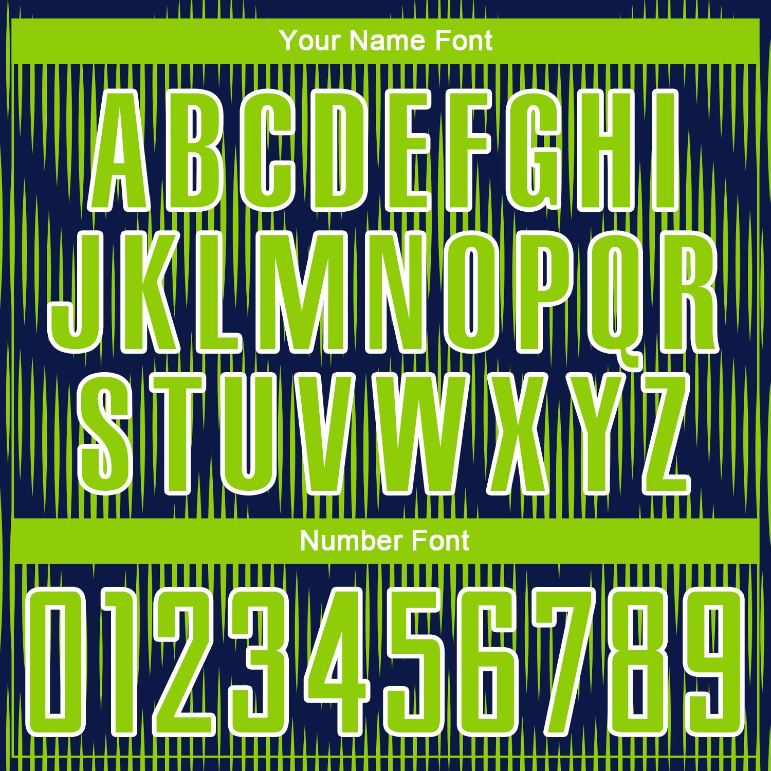 Custom Navy Neon Green-White Line Sublimation Soccer Uniform Jersey