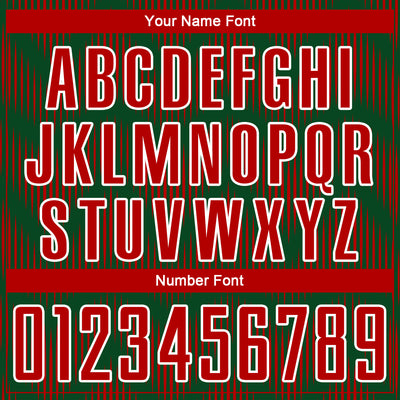 Custom Green Red-White Line Sublimation Soccer Uniform Jersey