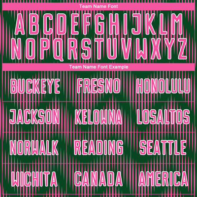 Custom Green Pink-White Line Sublimation Soccer Uniform Jersey