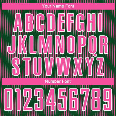 Custom Green Pink-White Line Sublimation Soccer Uniform Jersey