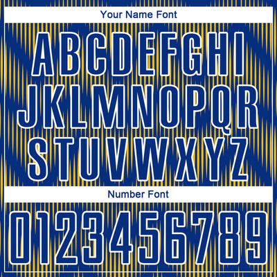 Custom Royal Gold-White Line Sublimation Soccer Uniform Jersey