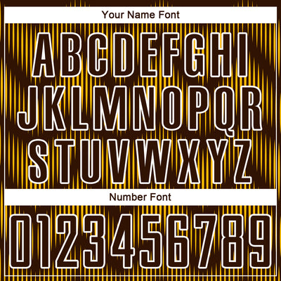 Custom Brown Gold-White Line Sublimation Soccer Uniform Jersey