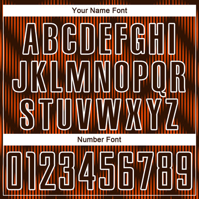 Custom Brown Orange-White Line Sublimation Soccer Uniform Jersey