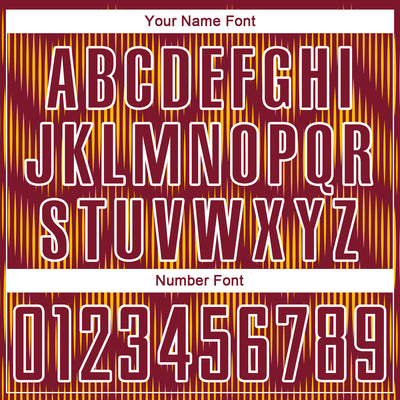 Custom Crimson Gold-White Line Sublimation Soccer Uniform Jersey