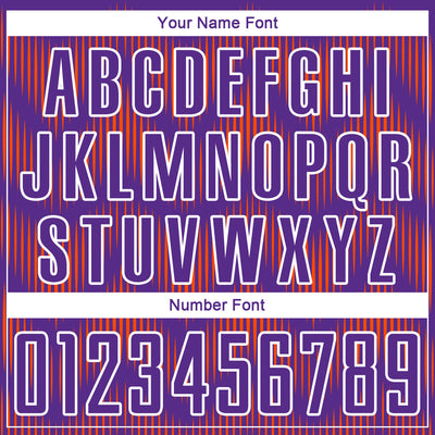 Custom Purple Orange-White Line Sublimation Soccer Uniform Jersey