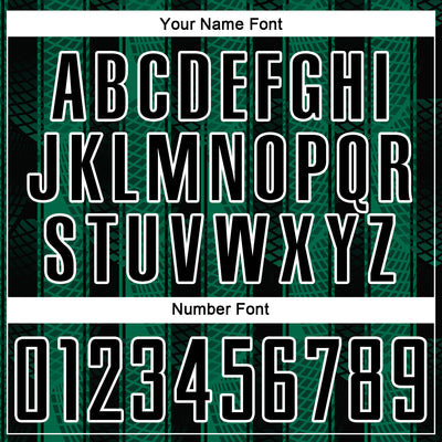 Custom Black Kelly Green-White Abstract Network Sublimation Soccer Uniform Jersey