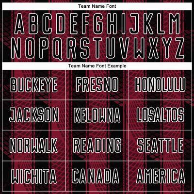 Custom Black Crimson-White Abstract Network Sublimation Soccer Uniform Jersey