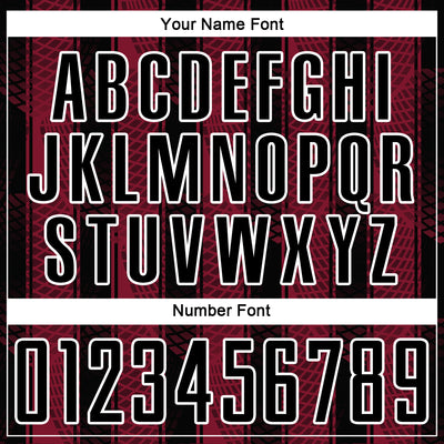 Custom Black Crimson-White Abstract Network Sublimation Soccer Uniform Jersey