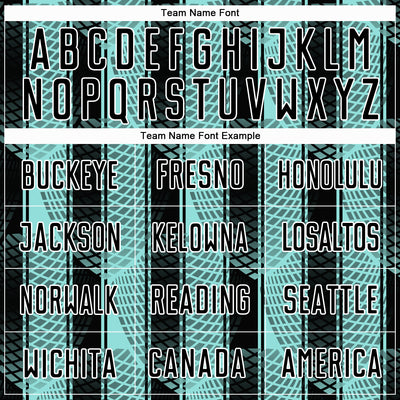 Custom Black Ice Blue-White Abstract Network Sublimation Soccer Uniform Jersey