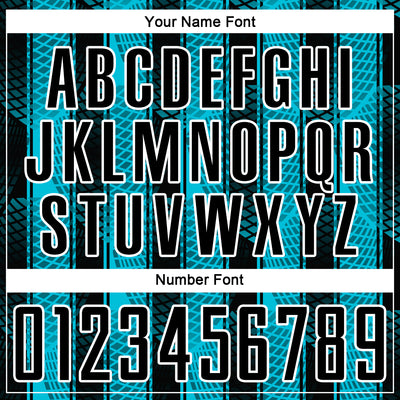 Custom Black Lakes Blue-White Abstract Network Sublimation Soccer Uniform Jersey