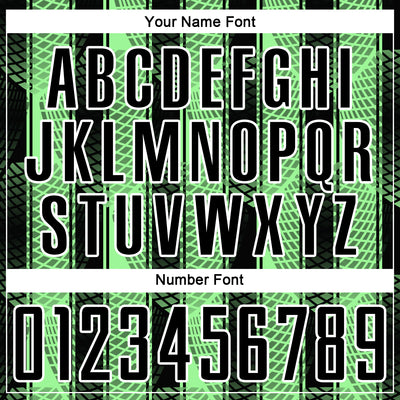 Custom Black Pea Green-White Abstract Network Sublimation Soccer Uniform Jersey