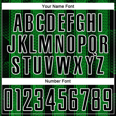 Custom Black Grass Green-White Abstract Network Sublimation Soccer Uniform Jersey