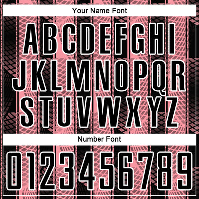 Custom Black Medium Pink-White Abstract Network Sublimation Soccer Uniform Jersey