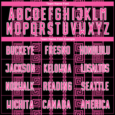 Custom Black Pink-White Geometric Shape Sublimation Soccer Uniform Jersey