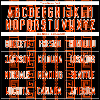 Custom Black Orange-White Geometric Shape Sublimation Soccer Uniform Jersey