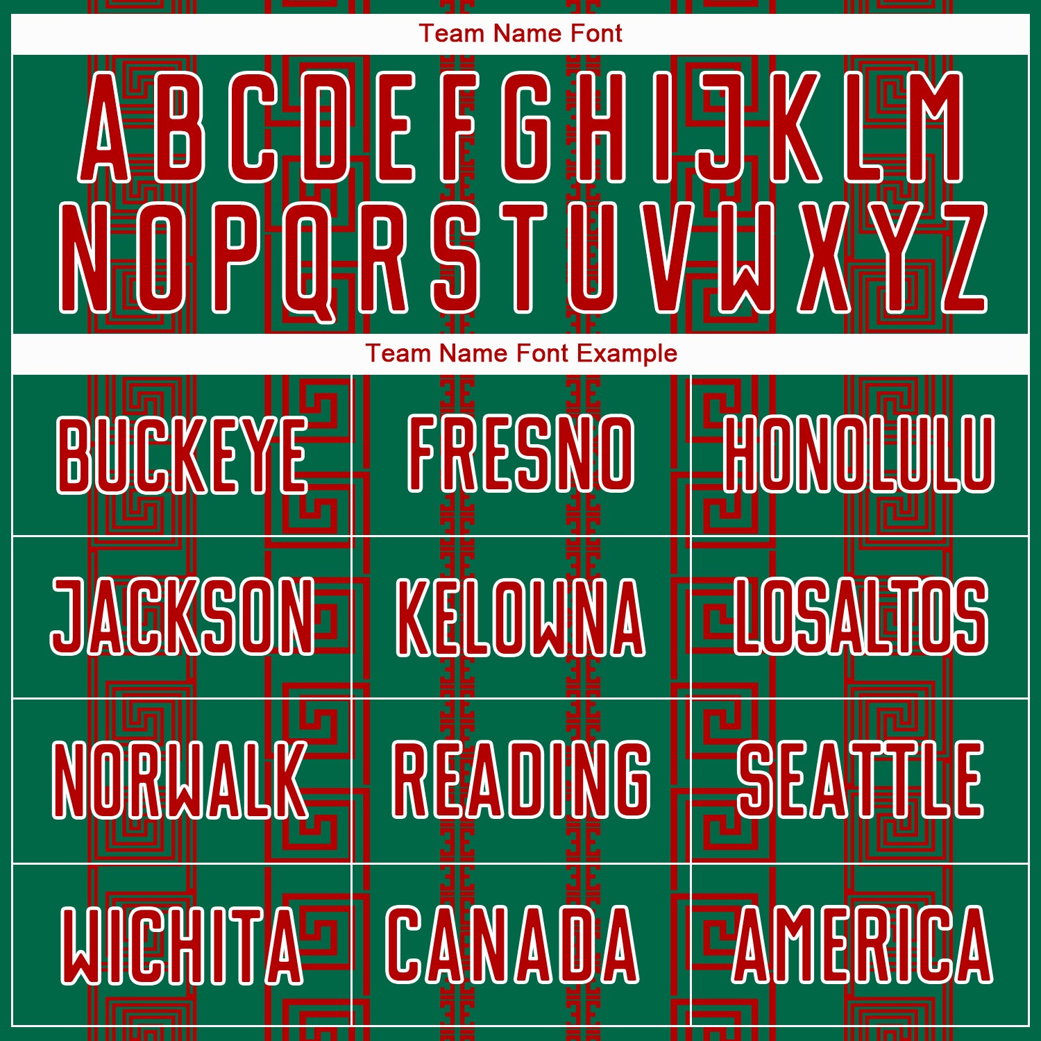 Custom Kelly Green Red-White Geometric Shape Sublimation Soccer Uniform Jersey