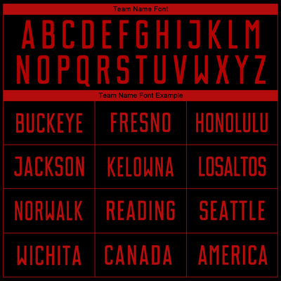 Custom Black Red Sublimation Soccer Uniform Jersey