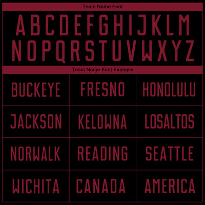 Custom Black Crimson Sublimation Soccer Uniform Jersey