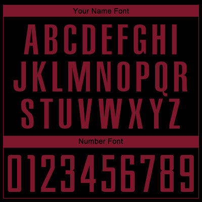 Custom Black Crimson Sublimation Soccer Uniform Jersey