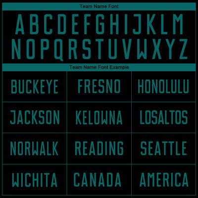 Custom Black Teal Sublimation Soccer Uniform Jersey