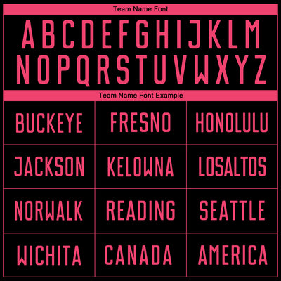 Custom Black Neon Pink Sublimation Soccer Uniform Jersey