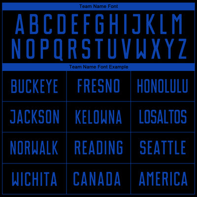 Custom Black Thunder Blue Sublimation Soccer Uniform Jersey