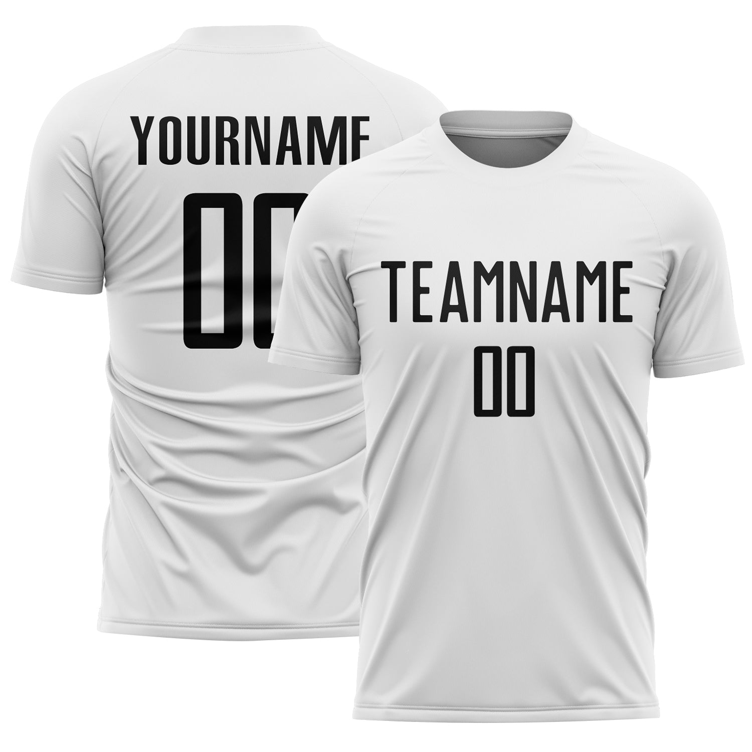 Custom White Black Sublimation Soccer Uniform Jersey
