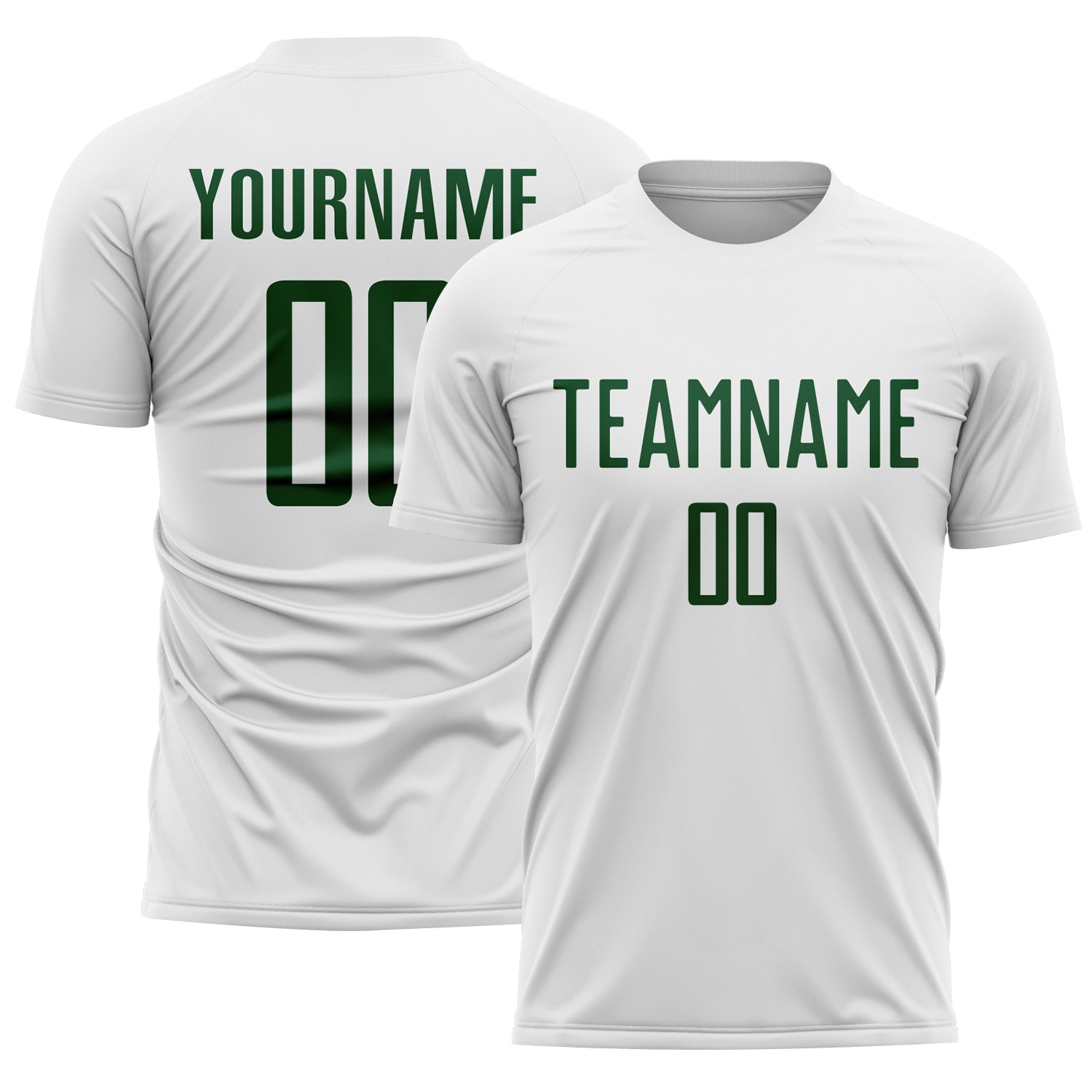 Custom White Green Sublimation Soccer Uniform Jersey
