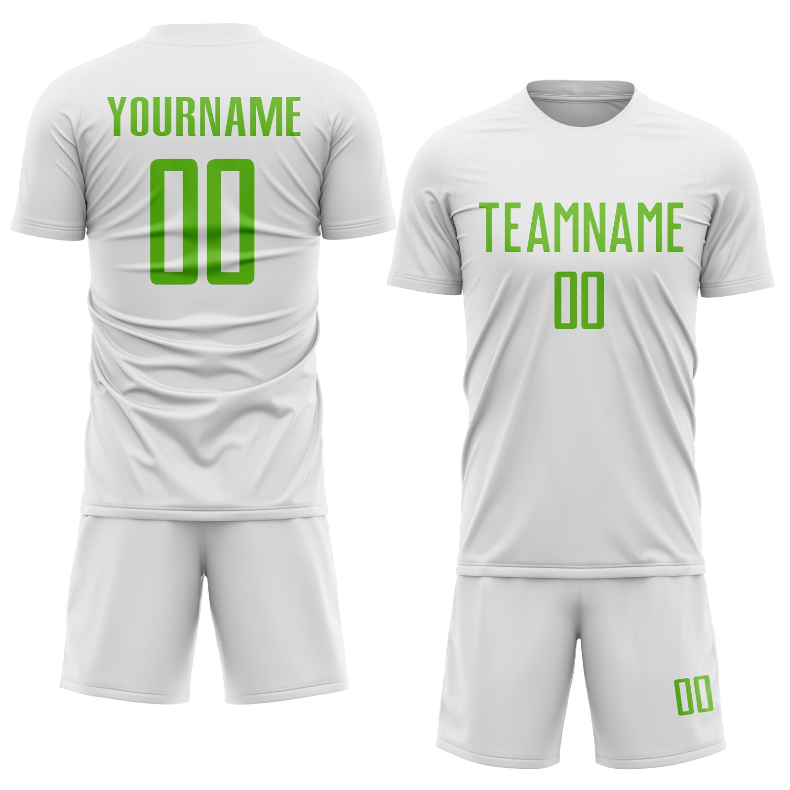 Custom White Aurora Green Sublimation Soccer Uniform Jersey