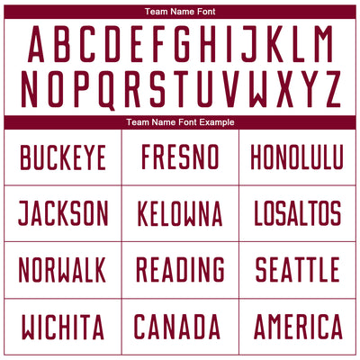 Custom White Maroon Sublimation Soccer Uniform Jersey