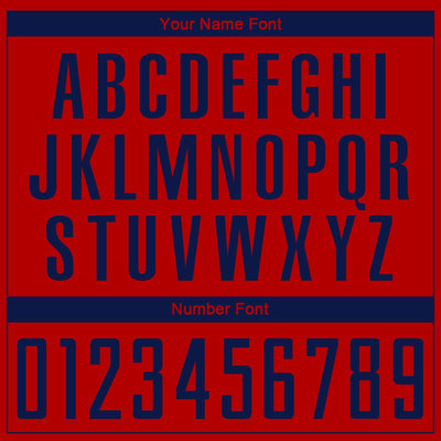 Custom Red Navy Sublimation Soccer Uniform Jersey