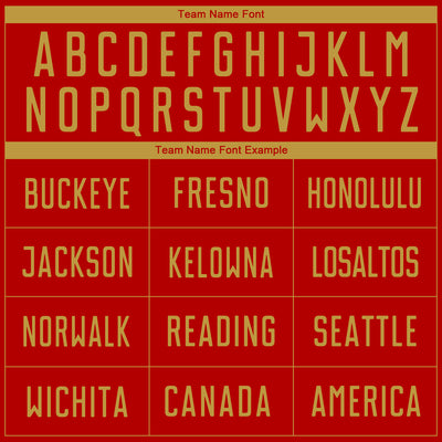 Custom Red Old Gold Sublimation Soccer Uniform Jersey