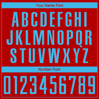 Custom Red Sky Blue Sublimation Soccer Uniform Jersey