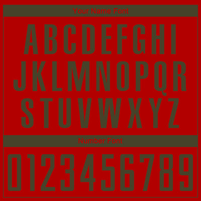 Custom Red Olive Sublimation Soccer Uniform Jersey