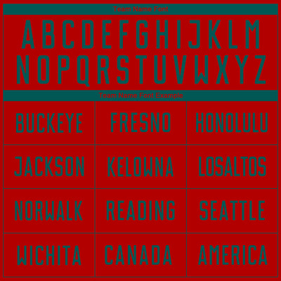 Custom Red Midnight Green Sublimation Soccer Uniform Jersey