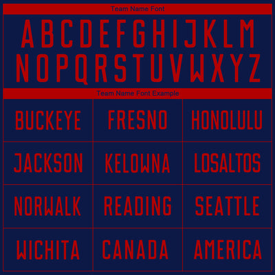 Custom Navy Red Sublimation Soccer Uniform Jersey