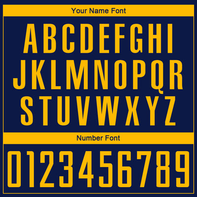 Custom Navy Gold Sublimation Soccer Uniform Jersey