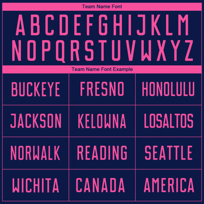 Custom Navy Pink Sublimation Soccer Uniform Jersey