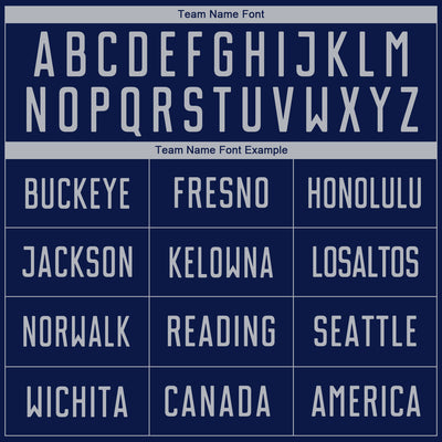 Custom Navy Gray Sublimation Soccer Uniform Jersey