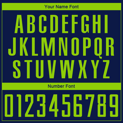 Custom Navy Neon Green Sublimation Soccer Uniform Jersey