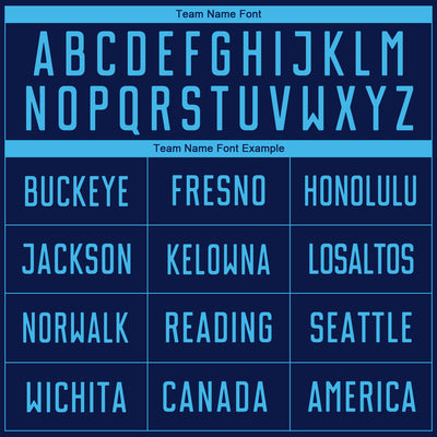 Custom Navy Sky Blue Sublimation Soccer Uniform Jersey