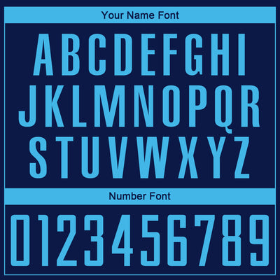 Custom Navy Sky Blue Sublimation Soccer Uniform Jersey