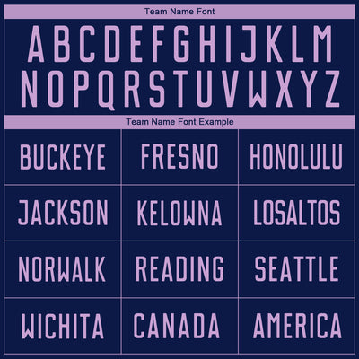 Custom Navy Light Purple Sublimation Soccer Uniform Jersey