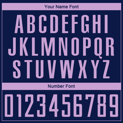 Custom Navy Light Purple Sublimation Soccer Uniform Jersey