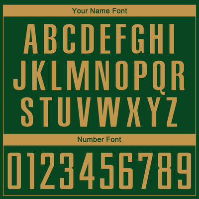 Custom Green Old Gold Sublimation Soccer Uniform Jersey