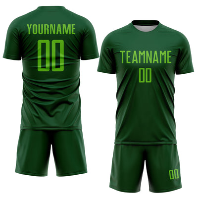 Custom Green Aurora Green Sublimation Soccer Uniform Jersey