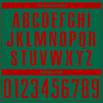 Custom Kelly Green Red Sublimation Soccer Uniform Jersey