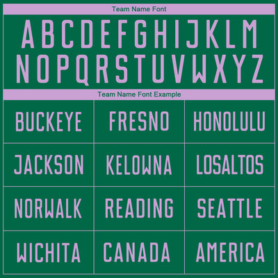 Custom Kelly Green Medium Purple Sublimation Soccer Uniform Jersey