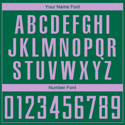 Custom Kelly Green Medium Purple Sublimation Soccer Uniform Jersey